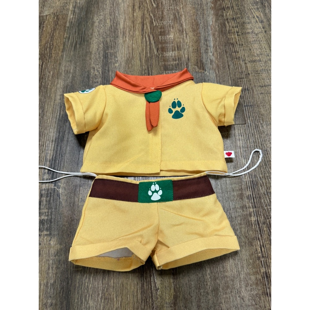 Build A Bear Boy Scout Uniform Outfit Yellow Teddy Clothes Shorts Shirt